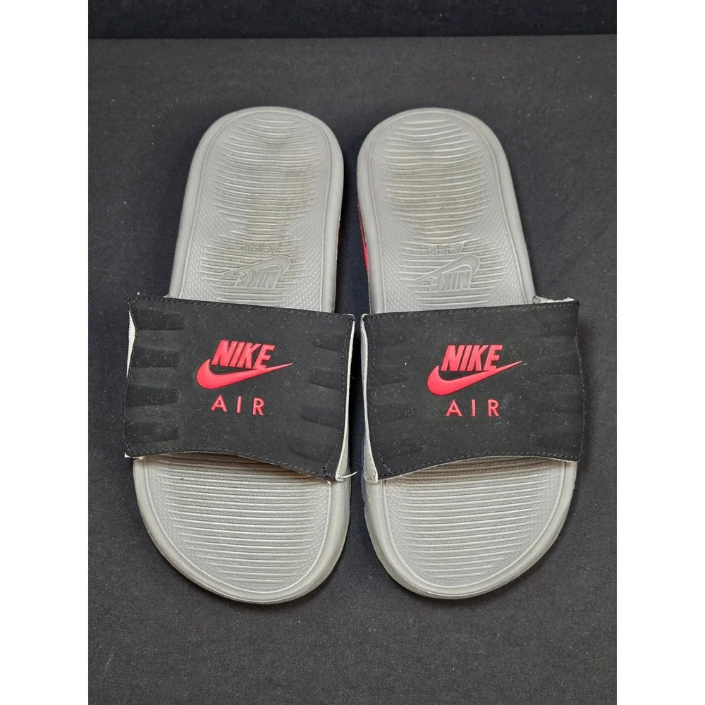 Nike Air Max Camden Slides‎ Grey Black Crimson Kids Size 5Y CZ4665-002